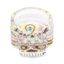 Cinzeiro de Vidro Caveira Mexicana Colorida Cinzeiro de Vidro Caveira Mexicana Colorida