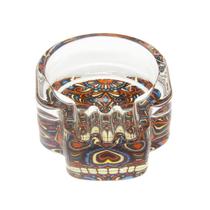 Cinzeiro de Vidro Caveira Mexicana Quadriláteros Cinzeiro de Vidro Caveira Mexicana Quadriláteros