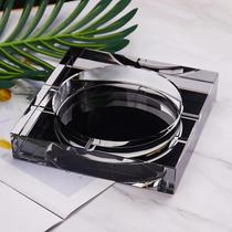 Cinzeiro De Vidro Cristal Quadrado Preto De Alta Qualidade Personalizado Para Sala De Estar, Sala
