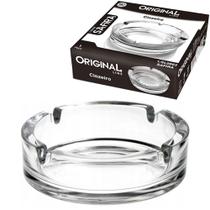 Cinzeiro de vidro redondo glass 11cm de ø na caixa