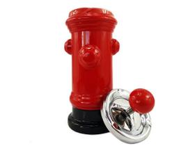 Cinzeiro Decorativo Modelo Hidrante Americano Com Tampa Giratória Vermelho 28cm