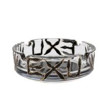 Cinzeiro Exu Tridente Vidro Pintado Redondo 10 Cm 4 Apoios