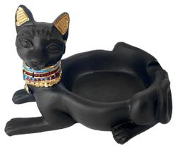 Cinzeiro Grande Gato Egipcio De Resina - Decore Casa