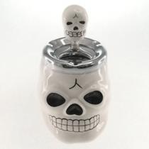 Cinzeiro Inteligente Em Cerâmica Caveira Branca Cinzeiro Inteligente Em Cerâmica Caveira Branca