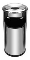 Cinzeiro Lixeira Em Aço Inox Com Aro Em Aluminio 22L Cinzeiro Lixeira Em Aço Inox Com Aro Em Aluminio 22L
