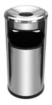 Cinzeiro Lixeira Em Aço Inox Com Aro Em Aluminio c2a