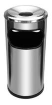 Cinzeiro Lixeira Em Aço Inox Com Aro Em Aluminio Jsn