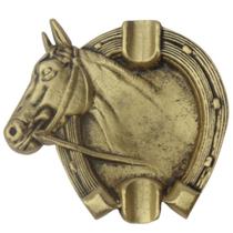 Cinzeiro Portátil de Mesa Cavalo Com Ferradura SAT em Latão Artesanal: Qualidade e Sustentabilidade em uma Obra de Arte