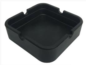 Cinzeiro Quadrado de Silicone Preto