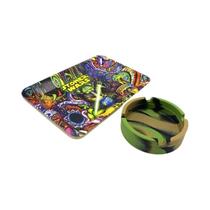 Cinzeiro Redondo De Silicone Macio 180X125MM, Suporte Para Cigarros, Acessórios Para Fumantes,