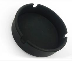Cinzeiro Redondo de Silicone Preto