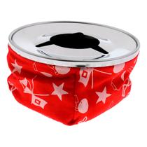 Cinzeiro Vermelho a Prova de Vento em Aço Inox