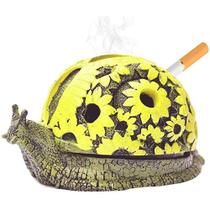 Cinzeiro Wokex Snail Resin com Tampa - Decoração para Bar, Casa e Escritório