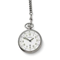Cinzel aço inoxidável relógio de bolso de mostrador branco - Chisel