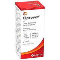 Ciprovet Labyes 5ml Colirio Antibacteriano P/ Cachorro Gato