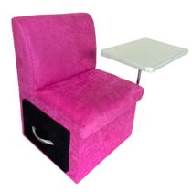 Ciranda Cadeira P/manicure - Pink Suede