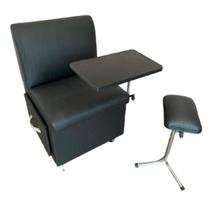 Ciranda Cadeira P/Manicure - Preta + Tripé Preto