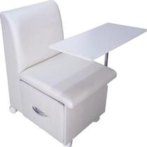 Cirandinha Cadeira Manicure Corano Branco Com Gaveta E Mesa - Bandoliny