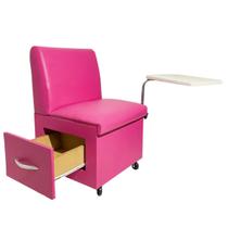Cirandinha Cadeira P/manicure - Pink - Tampo branco em Madeira
