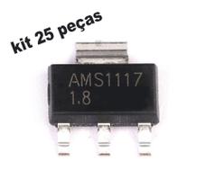 Circuito Integrado 1.8V SMD Ams1117 regulador de tensão 1,8v 25 Unidades