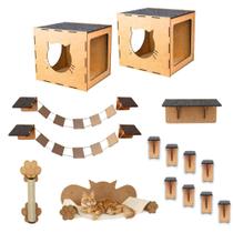 Circuito Para Gatos De Parede Kit Com 15 Peças Ponte Degraus Circuito Para Gatos De Parede Kit Com 15 Peças Ponte Degraus