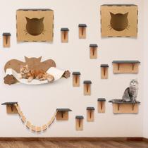 Circuito Para Gatos De Parede Kit Play 16 Peças Rede Nicho Mdf Circuito Para Gatos De Parede Kit Play 16 Peças Rede Nicho Mdf