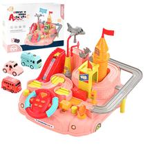 Circuito Pista Interativa Infantil Turbo Aventura Educativa Com Volante Multifuncional E Carrinhos