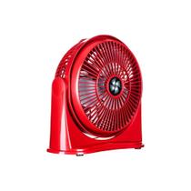 Circulador de Ar Ventimais 25cm 3 em 1 2 Velocidades Vermelho e Prata 110V