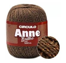 Circulo anne brilho cor 7382 chocolate ouro 500 metros de fio Circulo anne brilho cor 7382 chocolate ouro 500 metros de fio