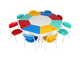Círculo Oitavado Colorido Infantil