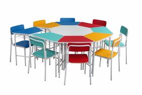 Círculo Oitavado Juvenil c/ Cadeira em Fórmica Círculo Oitavado Juvenil c/ Cadeira em Fórmica