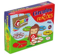 Círculos De Frações MDF 55 peças 3024 - Carlu Brinquedos