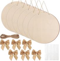 Círculos de madeira: 14", AWIZOM, 12 peças de artesanato DIY com 5 mm de espessura