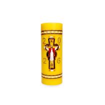Círio Pascal Amarelo Jesus Cristo 7cm x 20 Cm