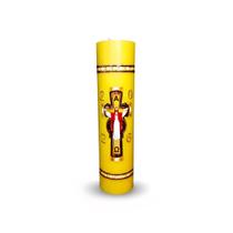 Círio Pascal Amarelo Jesus Crucificado 7cm x 30 Cm Adesivado