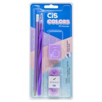 CIS Kit Escolar Colors - 4 peças Roxo