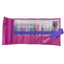 Cis Spiro Estojo Rollerset 29 Canetas - Rosa