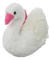 Cisne Branco Detalhes Rosa 23cm - Pelúcia Cisne Branco Detalhes Rosa 23cm - Pelúcia