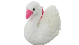 Cisne Branco Detalhes Rosa 23cm - Pelúcia Cisne Branco Detalhes Rosa 23cm - Pelúcia
