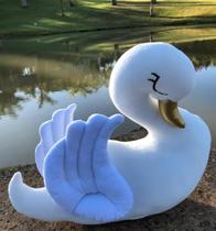 Cisne de pelúcia branco almofada travesseiro decorativos quarto