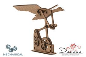 Cisne - quebra cabeças 3d mecânico em mdf - darama