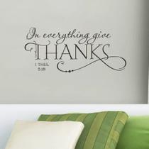 Citação inspiradora de adesivos de parede em Everything Give Thanks
