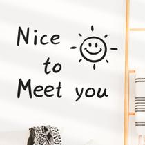Citação inspiradora de adesivos de parede Smile Nice to Meet You