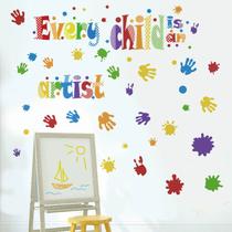 Citação inspiradora de adesivos de parede Toda criança é artista