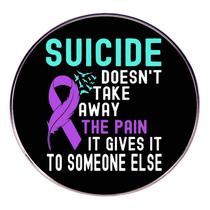 Citação inspiradora do brooch Pin Purple Awareness Ribbon