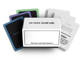 Citações e perguntas do jogo de cartas Conversation NO MORE SMALL TALK