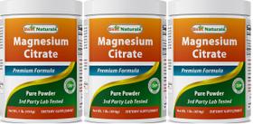 Citrato de magnésio em pó Best Naturals 454g (pacote com 3) Citrato de magnésio em pó Best Naturals 454g (pacote com 3)