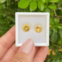 Citrino Brilhante 9mm Par 4,87ct