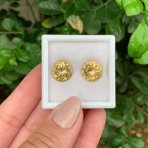 Citrino Brilhante ø12mm Par 10,86ct