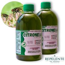 Citronela - Repelente de Citronela Concentrado - 2 x 500 ml rende 200 L de Repelente de Ambientes